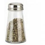 Αλατιέρα γυάλινη Κωνική με inox καπάκι