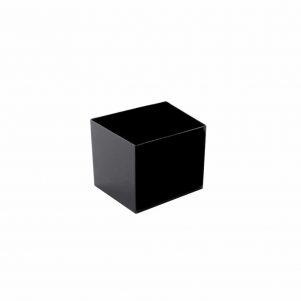 Πλαστικό ποτηράκι - μπωλάκι CUBE PS 63cc μαύρο Σετ των 15 τεμαχίων