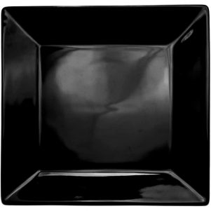 Πιάτο τετράγωνο μαύρο σειρά ΔΩΡΙΚΟ 27 cm Σετ των 6 τεμαχίων