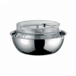 Ψυχόμενο μπωλ φρούτων φ23cm, ακρυλικό με καπάκι και βάση ανοξείδωτη φ28cm, abert Ιταλίας