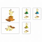 ΠΑΚΕΤΟ 2000 Χαρτοπετσέτες 1Φ 17x17 με 4 σχέδια Καφέ, FATO Ιταλίας