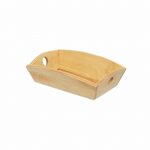 Ξύλινη Ψωμιέρα Βάρκα 20x14.5x6 cm, Ανοιχτό καφέ