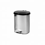 Κάδος με πεντάλ 5lt, πλαστικός μεταλιζέ, 25x22x25cm