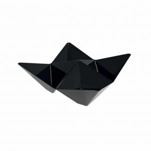 Πλαστικό μπωλ Origami PS 13x13cm μαύρο Σετ των 25 τεμαχίων