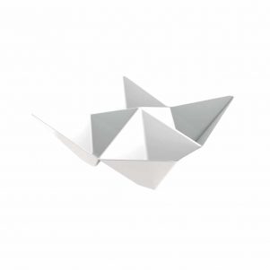 Πλαστικό μπωλ Origami PS 13x13cm άσπρο Σετ των 25 τεμαχίων