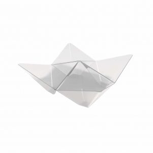 Πλαστικό μπωλ Origami PS 13x13cm διάφανο Σετ των 25 τεμαχίων