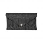 Δερμάτινος φάκελος λογαριασμού, μαύρος, 18x10cm