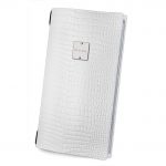 Menu δερμάτινο, άσπρο, με 2 διαφάνιες για 8 σελίδες 4RE