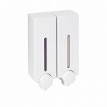 Σαπουνοθήκη τοίχου διπλή 2x450ml, 12.8x8.3x19cm