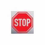 Πινακίδα τοίχου αλουμινίου 10X10cm, STOP