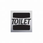 Πινακίδα τοίχου αλουμινίου 10X10cm, TOILET
