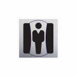 Πινακίδα τοίχου αλουμινίου 10X10cm, Άνδρας