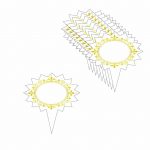 Σετ 10 τεμάχια ταμπελάκια PVC καρφωτά, 10x6cm, χρυσό