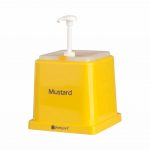 Δοχείο πλαστικό ABS, με 1 αντλία, 2lt, για μουστάρδα, Plast Port