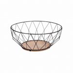 Φρουτιέρα μεταλλική μαύρη, φ28cm