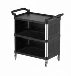 Καρότσι αλουμινίου με 3 πλαστικά ράφια 80x50x97Υcm