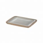 Πιατέλα ξύλινη  με Inox πιατέλα και πυρίμαχη πλάκα