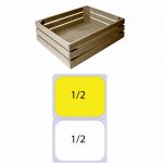 Ξύλινο τελάρο GN1/2, 26.4x32.4x10.5cm