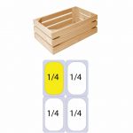 Ξύλινο τελάρο GN1/4, 16.2x26.4x10.5cm