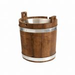 Ξύλινο βαρέλι με εσωτερικό INOX 18/10 Δοχείο, φ20x32cm, BROGGI