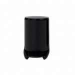 Κάδος με πεντάλ 6 λίτρων, απαλό , INOX, μαύρος