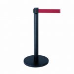 Διαχωριστικό κολωνάκι μαύρο με ιμάντα κόκκινο 2 μέτρων LGR-H