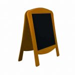 ΠΙΝΑΚΑΣ ΞΥΛΙΝΟΣ ΔΙΠΛΟΣ ΜΕΝΟΥ 120x60cm ΑΝΟΙΧΤΟ ΚΑΦΕ