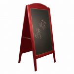 ΠΙΝΑΚΑΣ ΞΥΛΙΝΟΣ ΔΙΠΛΟΣ ΜΕΝΟΥ 152x77cm ΚΟΚΚΙΝΟΣ