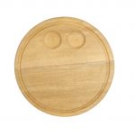 Ξύλινο Πιάτο με Λούκι και 2 Θέσειs Φ30 cm
