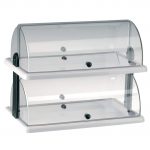 Ψυχόμενη Διπλή Bιτρίνα Παρουσίασης ABS με καπάκι Roll - Top, 50x30.5x39cm