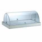 Ψυχόμενη βιτρίνα INOX 18/10 με καπάκι Roll-Top, 50x30cm, abert Ιταλίας