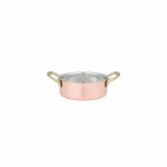 Κατσαρολάκι Ρηχό χάλκινο με 2 χερούλια φ8x3.5Υcm, 0.16LT