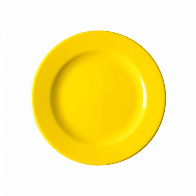 Πιάτο ρηχό κεραμικό 29cm κίτρινο Σετ των 3 τεμαχίων