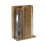 Θήκη 2 Θέσεων για Ποτήρια, Bamboo, 21x11x30cm, Leone