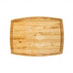 εικόνα από Ξύλινο πλατό με Λούκι & 1 θέση σως, Ορθογώνιο, από ξύλο Καστανιάς, 32x22cm