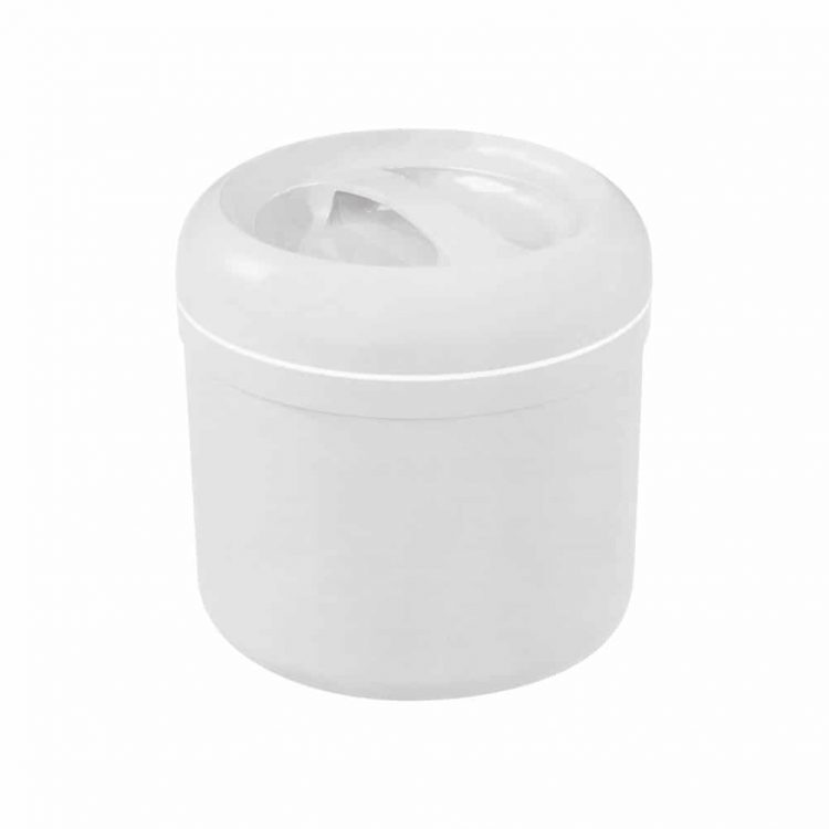 Εικόνα από Παγοδιατηρητής άσπρος πλαστικός, άθραυστος, βιδωτό καπάκι, φ22cm, 4.25Lt, με σχάρα