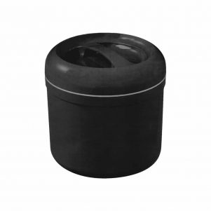 Εικόνα από Παγοδιατηρητής μαύρος πλαστικός, άθραυστος, βιδωτό καπάκι, φ22cm, 4.25Lt, με σχάρα