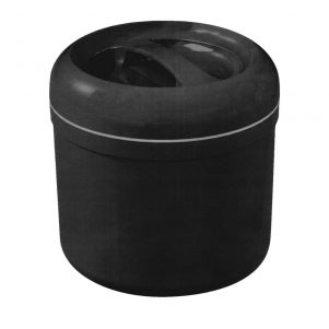 Εικόνα από Παγοδιατηρητής μαύρος πλαστικός, άθραυστος, βιδωτό καπάκι, φ29x27cm, 10Lt, με σxάρα