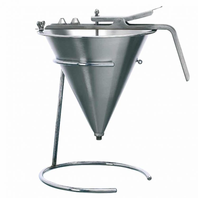 Εικόνα από Δοσομετρητής Funnel INOX, φ18.5x18cm, 1.9Lt, 2 μύτες (3/6mm), άνοιγμα 8mm, χωρίς βάση, Matfer