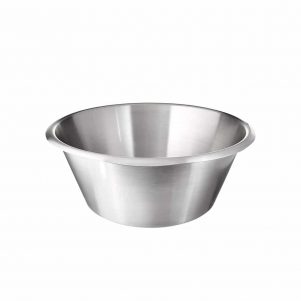 Εικόνα από Μπωλ ανάμειξης INOX, φ28xΥ13cm, 5.5Lt, επίπεδος πάτος, NF Standard, Matfer