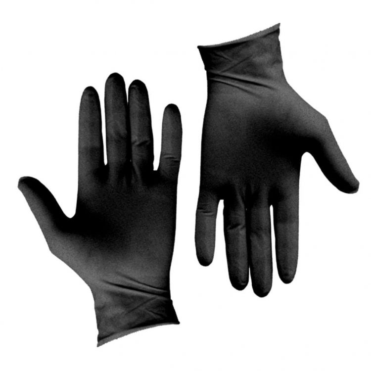 Εικόνα από Σετ 100τεμ γάντια ΜΑΥΡΑ Νιτριλίου μεγάλης αντοχής, χωρίς πούδρα - X-LARGE