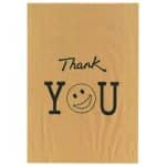 Ikona apo Χάρτινη Σακούλα (τιμή κιλού), σε χρώμα KRAFT με σχέδιο THANK YOU, μεγάλη 25x38cm