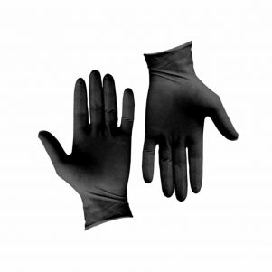 Εικόνα από Σετ 100τεμ γάντια ΜΑΥΡΑ Νιτριλίου, χωρίς πούδρα - MEDIUM