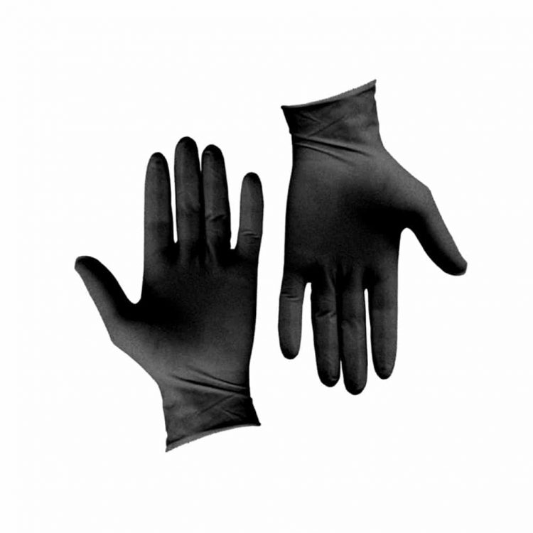 Εικόνα από Σετ 100τεμ γάντια ΜΑΥΡΑ Νιτριλίου, χωρίς πούδρα - MEDIUM