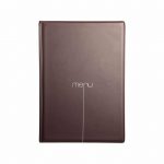 Εικόνα από Menu PVC σειρά RISTO σοκολατί με 2 φακέλους+2 καλύμματα για 10 σελίδες A5 (14.8x21cm) DAG Italy