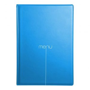 Εικόνα από Menu PVC σειρά RISTO μπλε με 2 φακέλους+2 καλύμματα για 10 σελίδες A4 (21x29.7cm) DAG Italy