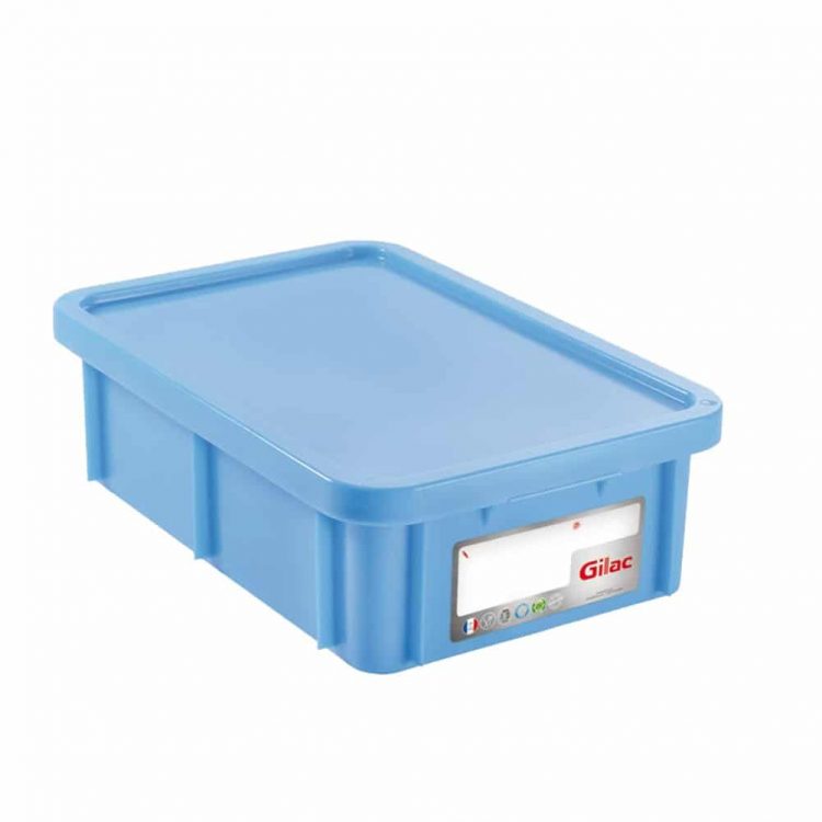 Εικόνα από Δοχείο αποθήκευσης HACCP 25Lt (60x40x19cm) Gilac με καπάκι -40/+90°C μπλε