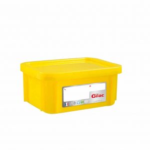 Εικόνα από Δοχείο αποθήκευσης HACCP 12Lt (40x30x18cm) Gilac με καπάκι -40/+90°C κίτρινο