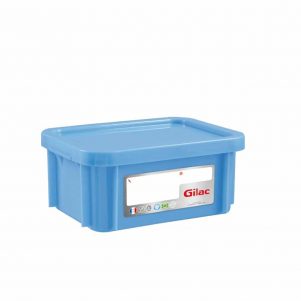 Εικόνα από Δοχείο αποθήκευσης HACCP 12Lt (40x30x18cm) Gilac με καπάκι -40/+90°C μπλε