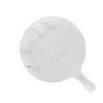 εικονα απο Ρακέτα Μελαμίνης με χερούλι, στρογγυλή, με όψη Μάρμαρου, 29x40cm